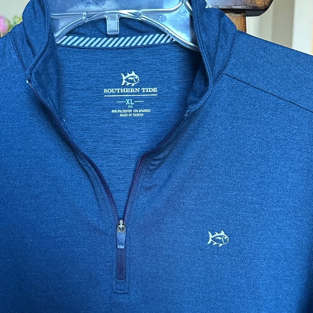 Southern Tide Navy Quarter-Zip Pullover - Picture 2 of 4